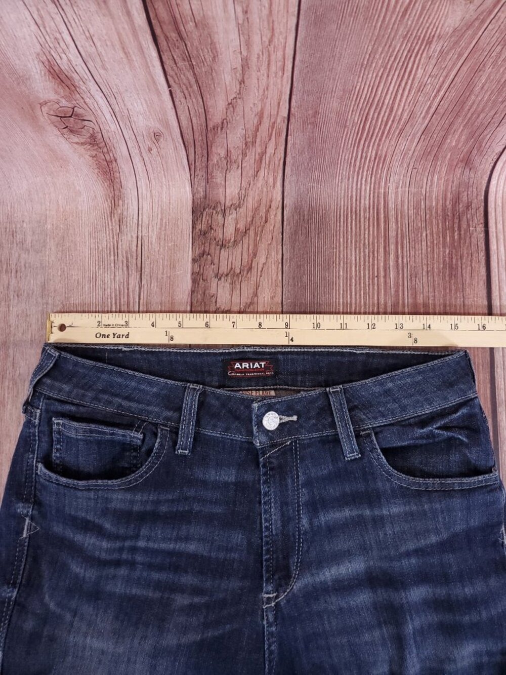 Ariat Chimayo Collection High Rise Flare Jeans Womens 31R Extreme Bell Bottom - Picture 14 of 16